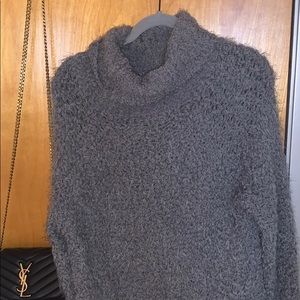 fuzzy turtleneck sweater